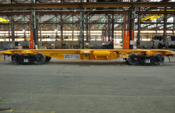 The 250th wagon manufactured within Rail First's South Australian facility, the first of 36 modern flat wagons that will be produced for ARTC.